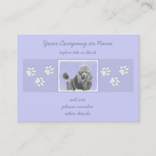 Tarjeta De Visita Arte de perro azul grisáceo de juguete en miniatur