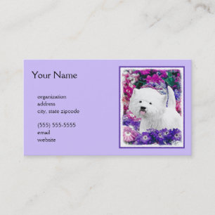 Tarjeta De Visita Arte de perros pintando el territorio blanco de We