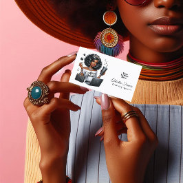 Tarjeta De Visita Arte de rafting de la Reina del Empoderamiento Afr