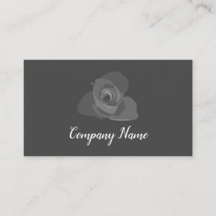 Tarjeta De Visita Arte de rosa blanca transparente y moderno