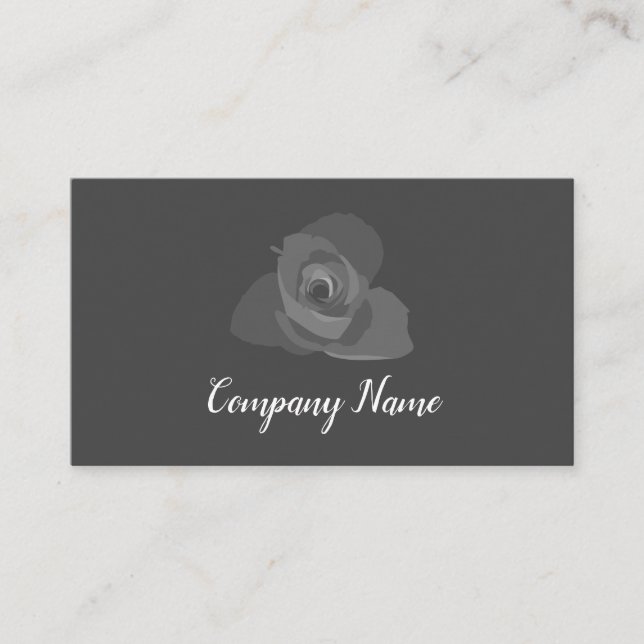 Tarjeta De Visita Arte de rosa blanca transparente y moderno (Anverso)