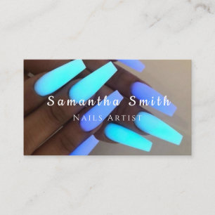 Tarjeta De Visita Arte de uñas Chic Glam Salón de manicura Artista d