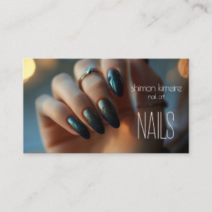 Tarjeta De Visita Arte de uñas magnéticas de moda Grunge