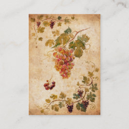 Tarjeta De Visita Arte de uvas vintage