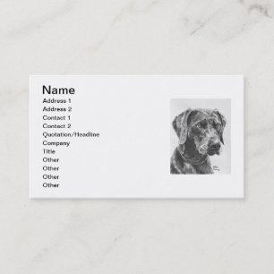 Tarjeta De Visita Arte de Weimaraner