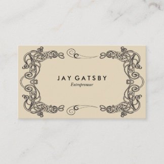 Tarjeta De Visita Arte Deco/Art Nouveau Clásico