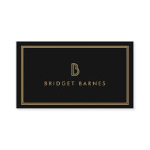 ARTE DECO MONOGRAMA LOGO INICIAL en ORO y NEGRO