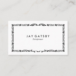 Tarjeta De Visita Arte Deco Ornamental Vintage Personalizado