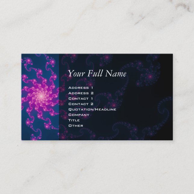 Tarjeta De Visita Arte del fractal de la flor de la vida (Anverso)