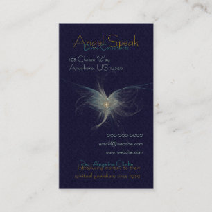 Tarjeta De Visita Arte del fractal del ángel del invierno