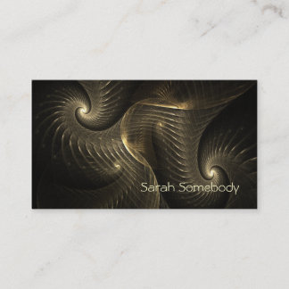 Tarjeta De Visita Arte del fractal del espiral del hilo de oro