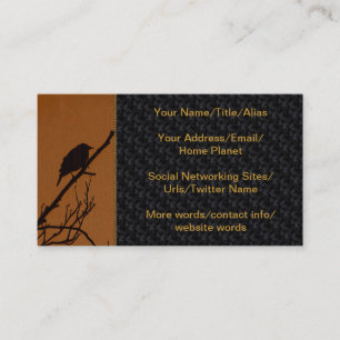 Tarjeta De Visita Arte del pájaro