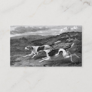 Tarjeta De Visita Arte del perro del vintage de los raposeros