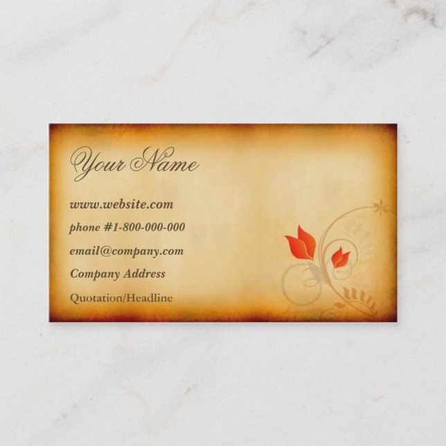 Tarjeta De Visita Arte del vintage (Anverso)