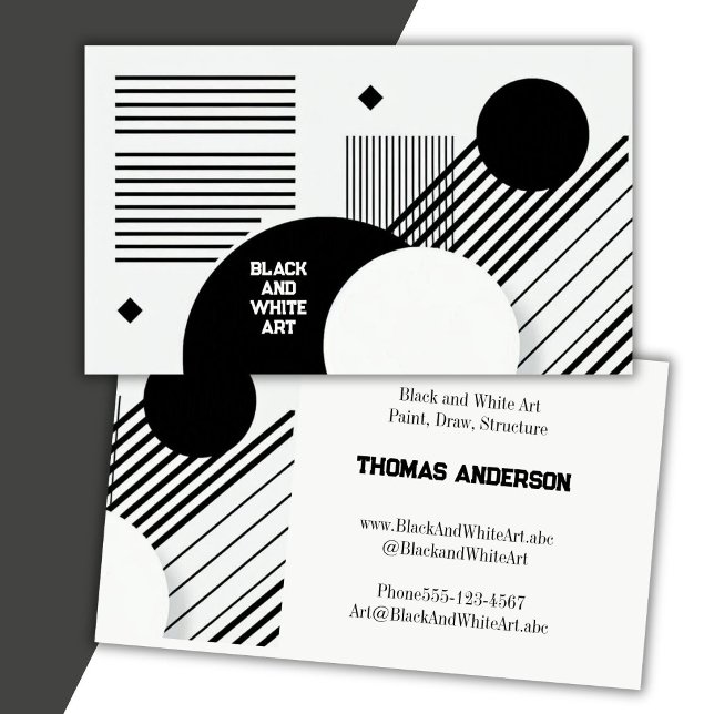 Tarjeta De Visita Arte en blanco y negro (Subido por el creador)