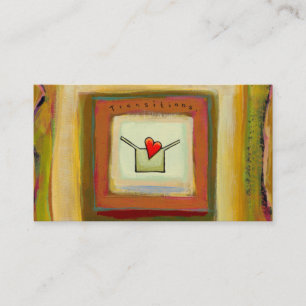 Tarjeta De Visita Arte esperanzado del cambio de la aceptación de