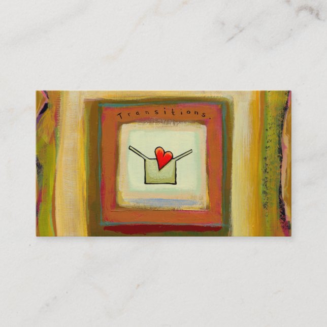 Tarjeta De Visita Arte esperanzado del cambio de la aceptación de (Anverso)