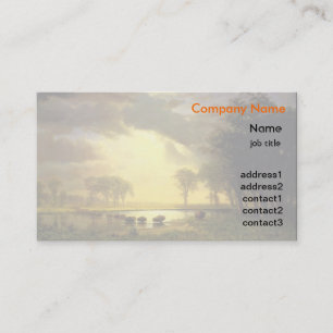 Tarjeta De Visita Arte fino de Albert Bierstadt -La pista de los búf