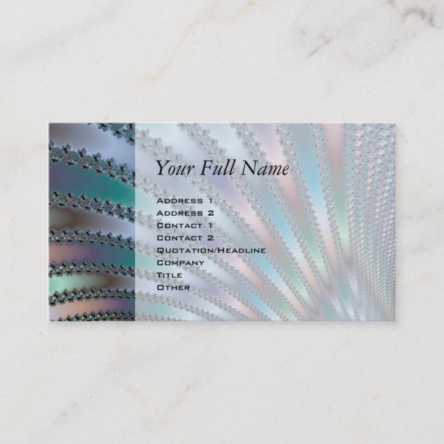 Tarjeta De Visita Arte fractal de los dedos (Anverso)