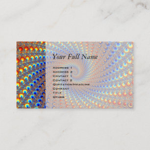 Tarjeta De Visita Arte fractal de Monterey