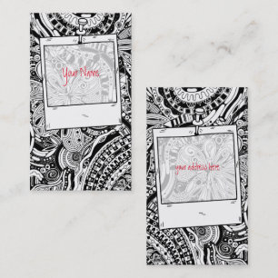 Tarjeta De Visita Arte Geométrico Negro Y Blanco 15