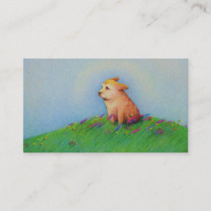 Tarjeta De Visita Arte lindo del rescate del groomer del caminante