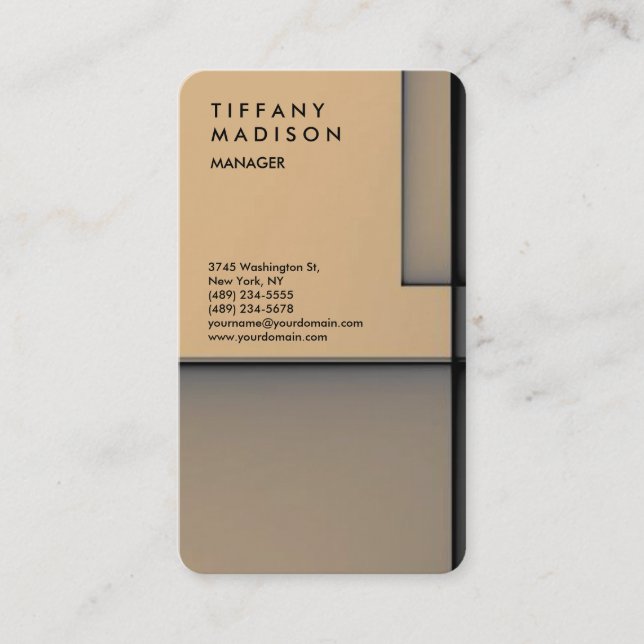 Tarjeta De Visita Arte Minimalista profesional de diseño (Anverso)