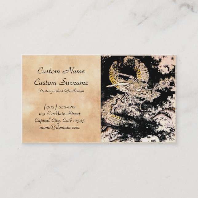 Tarjeta De Visita Arte mítico legendario oriental del tatuaje de la (Anverso)