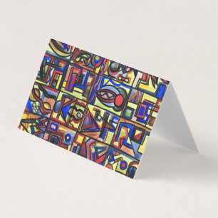 Tarjeta De Visita Arte moderno Bauhaus pintado a mano calle urbana d