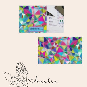 Tarjeta De Visita Arte Moderno Colorido Resumen De Fondo