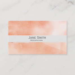 Tarjeta De Visita arte naranja acuarela moderna