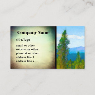 Tarjeta De Visita arte natural de los pinos de montaña