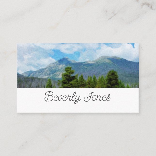 Tarjeta De Visita arte paisajístico de la naturaleza de las montañas (Anverso)