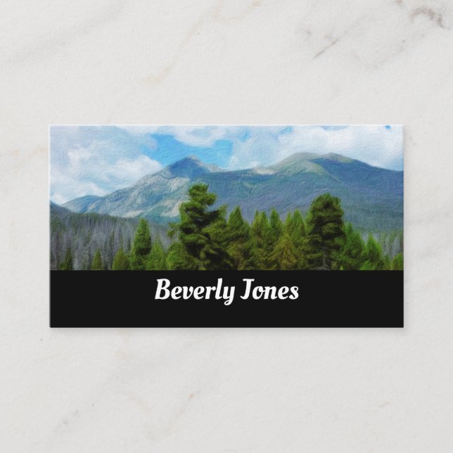 Tarjeta De Visita arte paisajístico de la naturaleza de las montañas (Anverso)