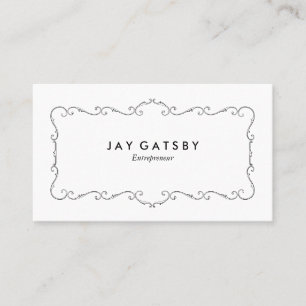 Tarjeta De Visita Arte personalizado Nouveau antiguo pergamino