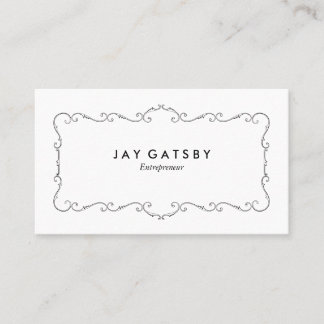 Tarjeta De Visita Arte personalizado Nouveau antiguo pergamino