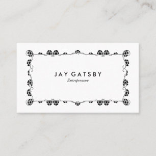 Tarjeta De Visita Arte personalizado vintage Art Nouveau borde flora