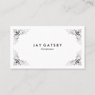 Tarjeta De Visita Arte personalizado vintage de estilo modernista co