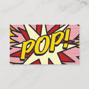 Tarjeta De Visita Arte Pop de Cómic POP!