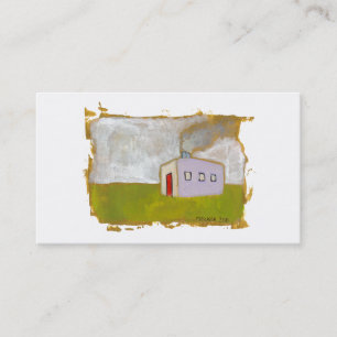 Tarjeta De Visita Arte popular moderno simple fresco único de la