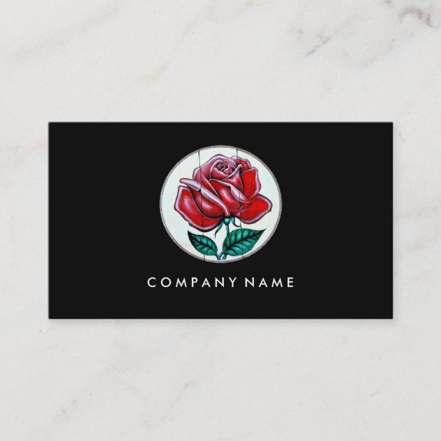 Tarjeta De Visita Arte Rosa, Floristería (Anverso)