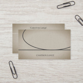 Tarjeta De Visita Arte simple profesional, caqui, moderno