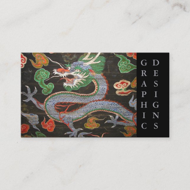 Tarjeta De Visita Arte surcoreano Namdaemun Sungnyemun del dragón (Anverso)