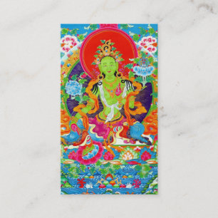 Tarjeta De Visita Arte tibetano oriental fresco del tatuaje de dios