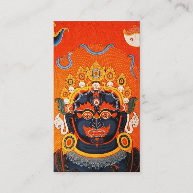 Tarjeta De Visita Arte tibetano oriental fresco del tatuaje de dios (Anverso)