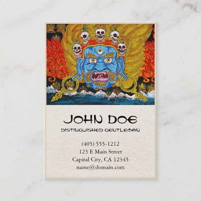 Tarjeta De Visita Arte tibetano oriental fresco del tatuaje del (Anverso)