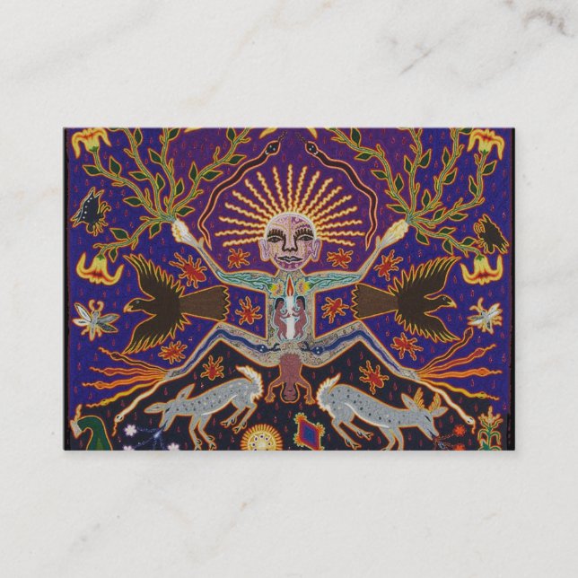 Tarjeta De Visita Arte tribal étnico Boho de la diosa azteca maya (Anverso)