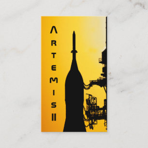 Tarjeta De Visita Artemis II hacia la plataforma de lanzamiento