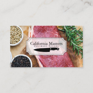 Tarjeta De Visita Artes culinarias   Chef   Steak and Herbs
