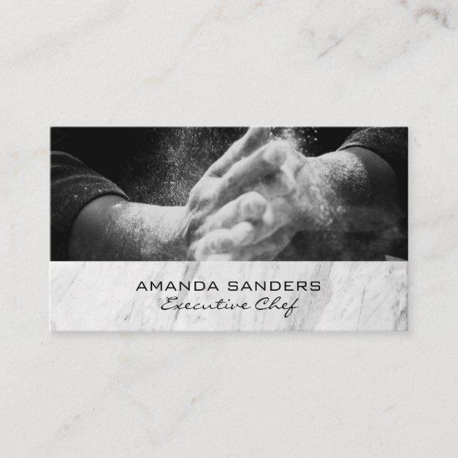 Tarjeta De Visita Artes culinarias | Cocina manual del chef (Anverso)